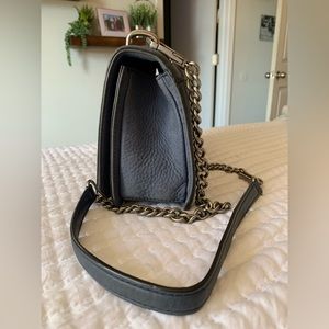 Rebecca Minkoff blue suede crossbody.